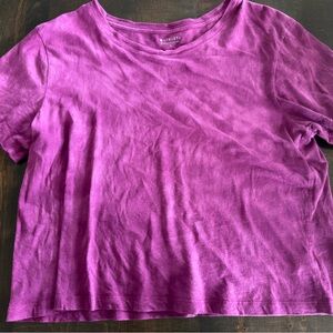 Athleta crop t-shirt, size large, fushia, GUC